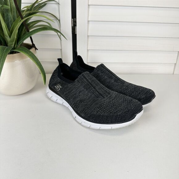 Skechers Glider Stunner Black Air Cooled Memory‎ Foam Sneaker Shoe Size 9.5 - Picture 2 of 9